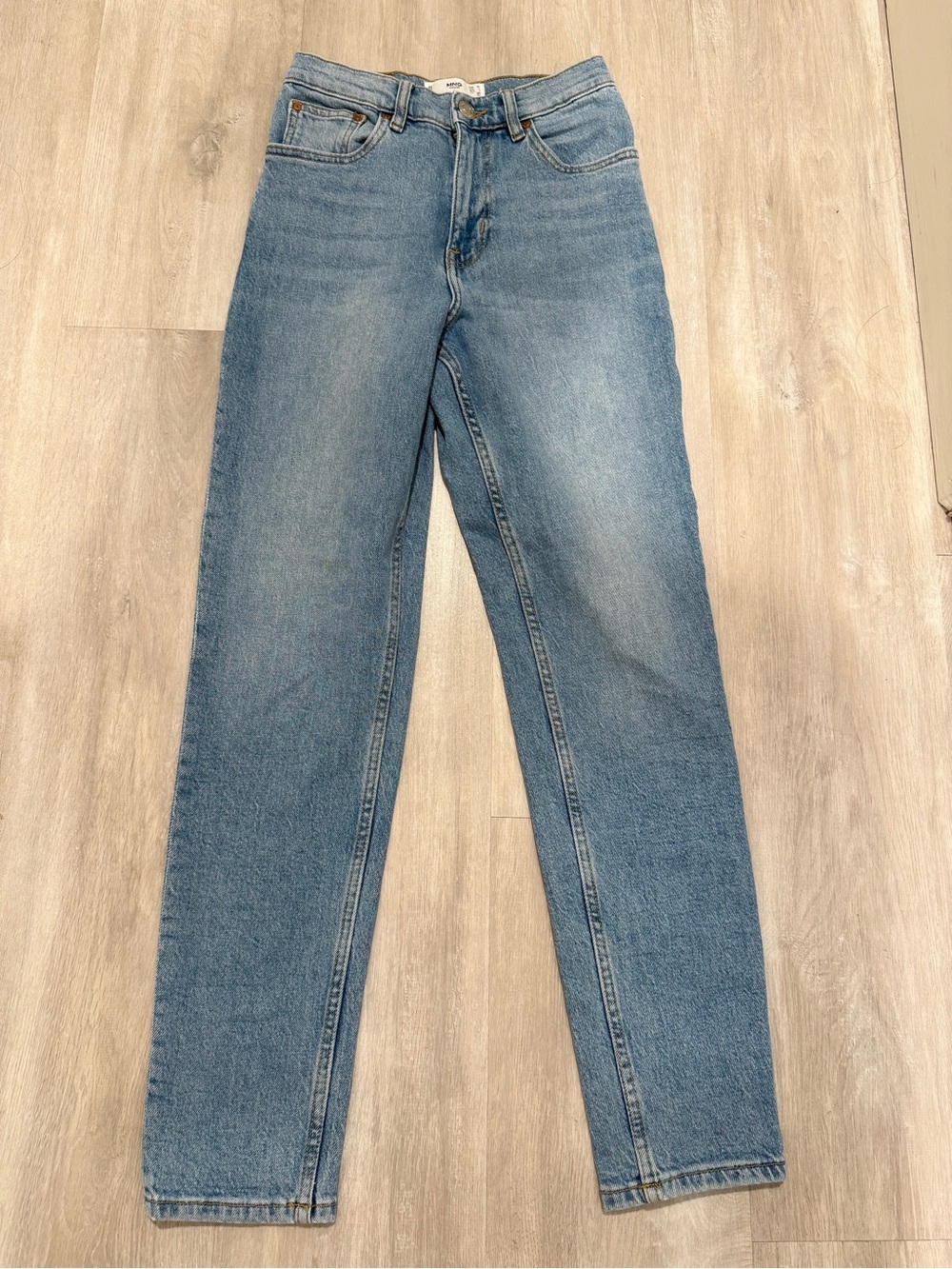 Mango Light Blue Straight Leg Jeans
